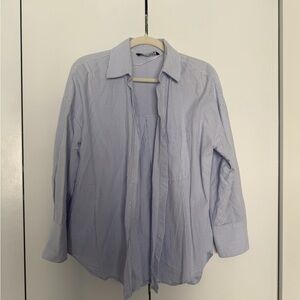 Zara Blue Striped Button Down